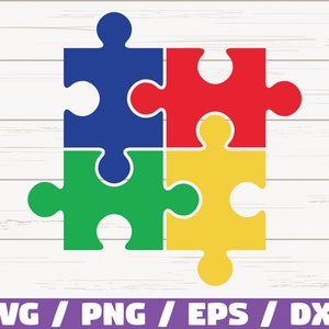 Autism Puzzle SVG /  Cut Files / Commercial use / Cricut / Clip art / Autism Awareness SVG / Printable / Vector / Autism SVG
