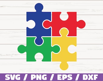 Autism Puzzle SVG /  Cut Files / Commercial use / Cricut / Clip art / Autism Awareness SVG / Printable / Vector / Autism SVG