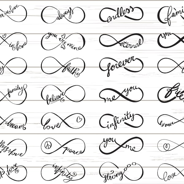 28 Infinity SVG / Infinity Symbol svg / Family Infinity/ Love Infinity / Clipart / Cricut / Vinyl Decal / Silhouette