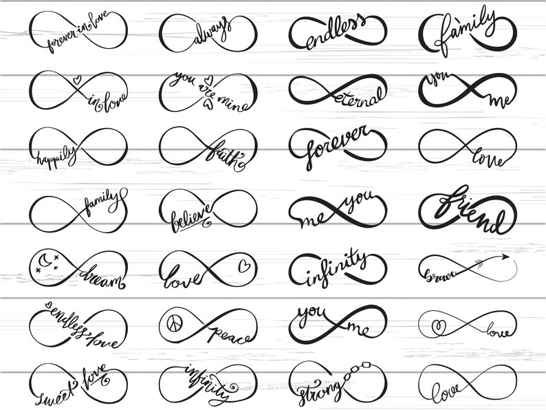 28 Infinity SVG / Infinity Symbol svg / Family Infinity/ Love Infinity / Clipart / Cricut / Vinyl Decal / Silhouette image 1