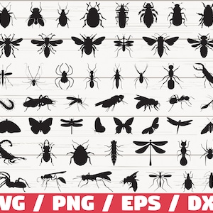 51 Insect SVG / Insect Bundle SVG / Cricut / Cut Files / Clipart / Silhouette / Printable / Vector