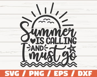 The Beach is Calling and I Must Go SVG Beach Svg Summer Svg - Etsy