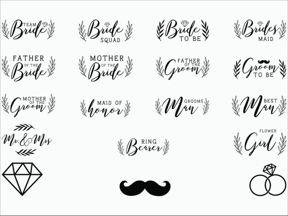 Download Wedding Svg Bundle Marriage Svg Bridal Bride Svg Png Eps Etsy