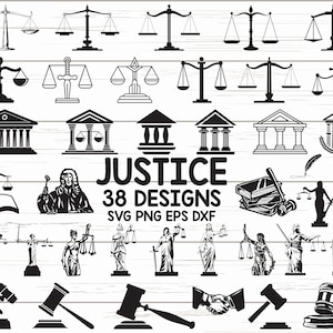 Courthouse Justice Legal Lawyer Judge Icon Clipart Digital Download SVG PNG  JPG PDF Cut Files