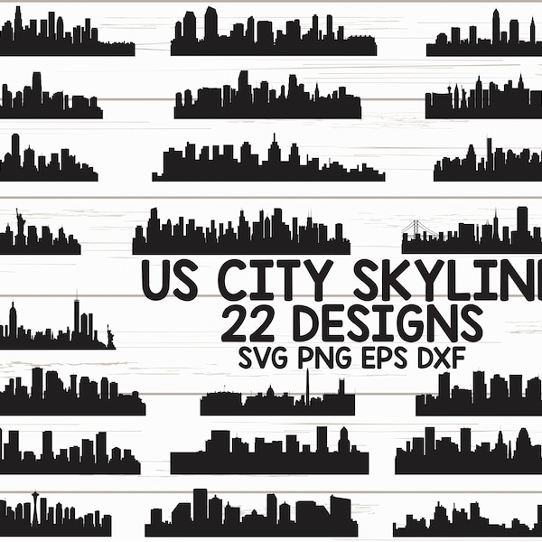 US City Skyline SVG / Skyline Svg / US Cities Svg / New York Svg / Clipart/ Silhouette / Cricut / Vector