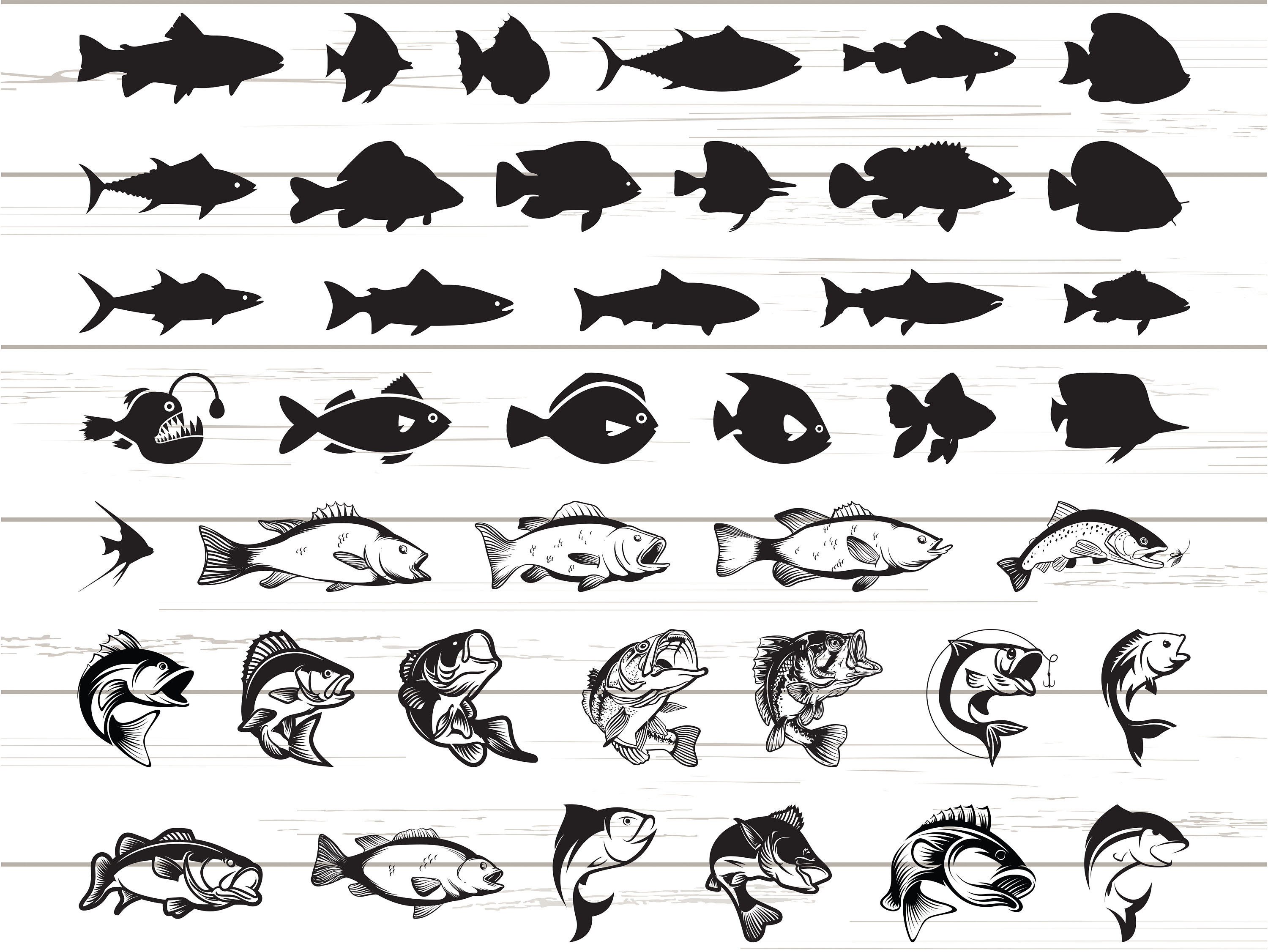 Fish svg-Fish drawing png- fish svg for cricut- fish silhouette- fish  drawing dxf Fish svg for cricut - fish svg pdf png eps files