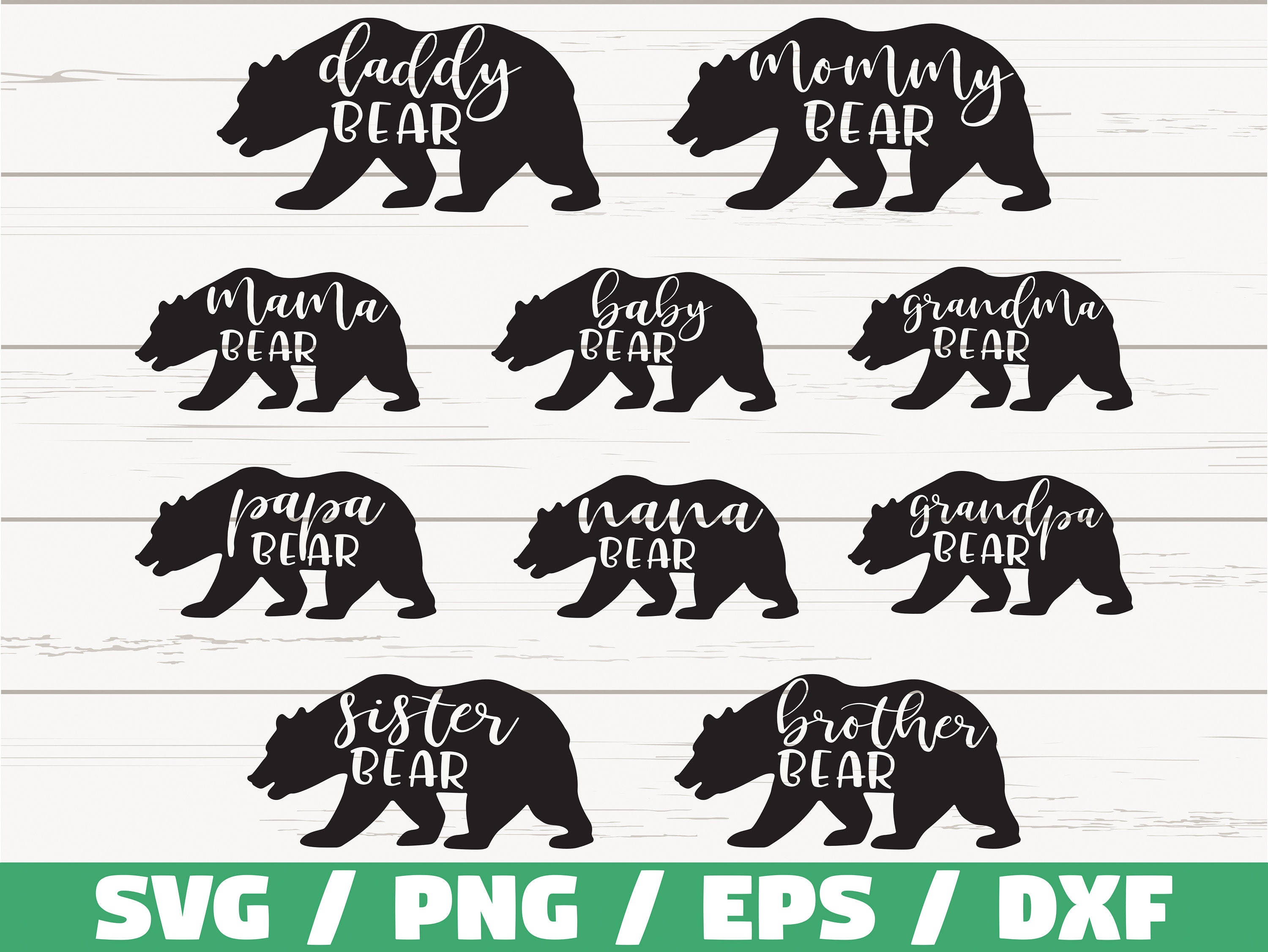 Free Free 177 Svg Bear Family Silhouette SVG PNG EPS DXF File