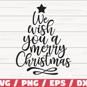 Wir wünschen Ihnen frohe Weihnachten SVG / Weihnachtsbaum SVG / Schnittdatei / Cricut / Kommerzielle Nutzung / Silhouette / DXF-Datei / Weihnachtsdekoration