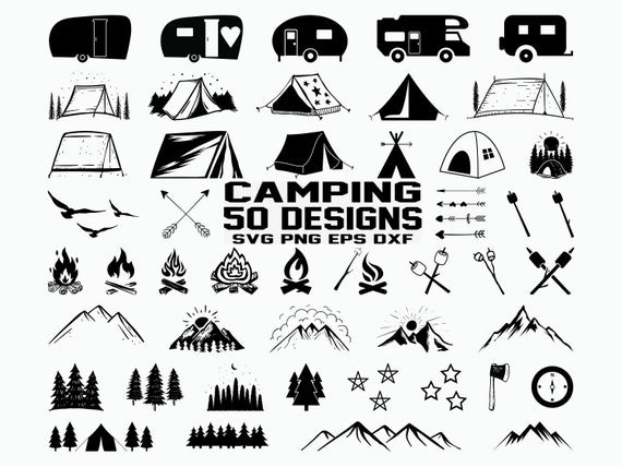 Camping SVG Bundle / Camper Svg / Summer Svg / Campfire Svg / | Etsy