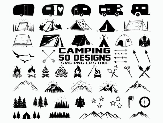 Camping SVG Bundle / Camper Svg / Summer Svg / Campfire Svg / | Etsy