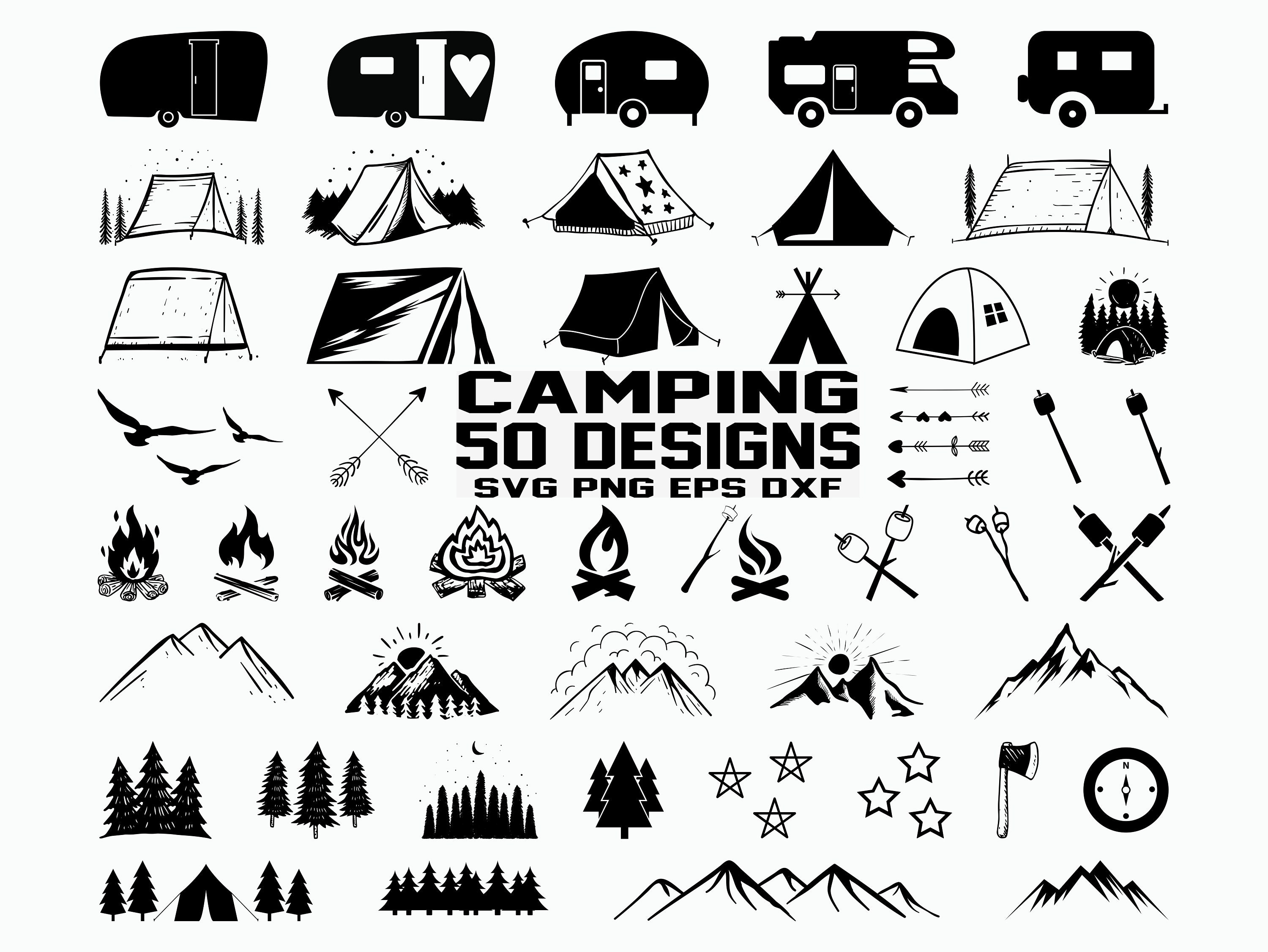 Download Camping SVG Bundle / Camper Svg / Summer Svg / Campfire ...