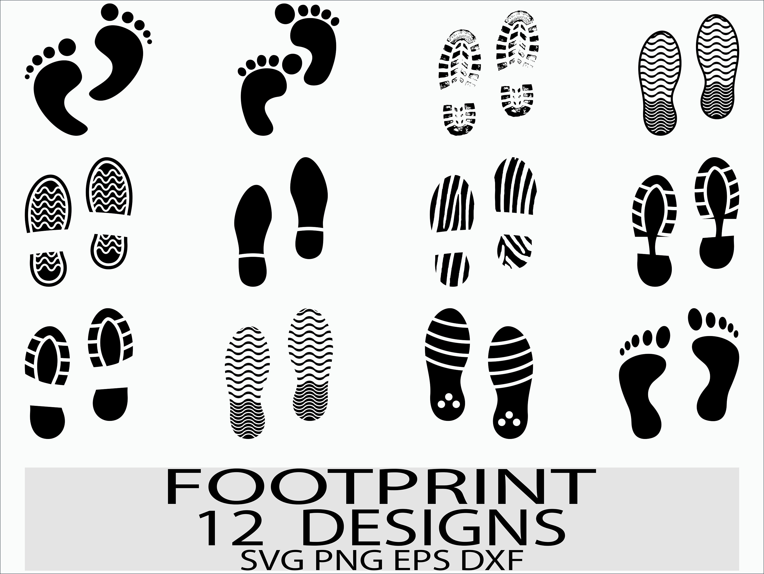 Footprint SVG/ Footprint SVG File/ Foot Svg/ Footprint Cut Etsy Australia