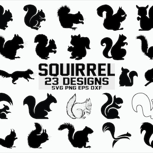 Écureuil SVG/Silhouette écureuil/Écureuil Vector/Clipart/Imprimable/Cricut/Fichiers de coupe/Cricut/Fichier numérique