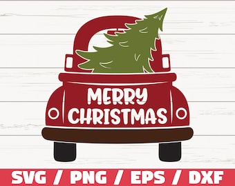 Christmas truck SVG /  Christmas SVG / Tree svg / Cricut / Cut File / Clip art / Silhouette / Vector