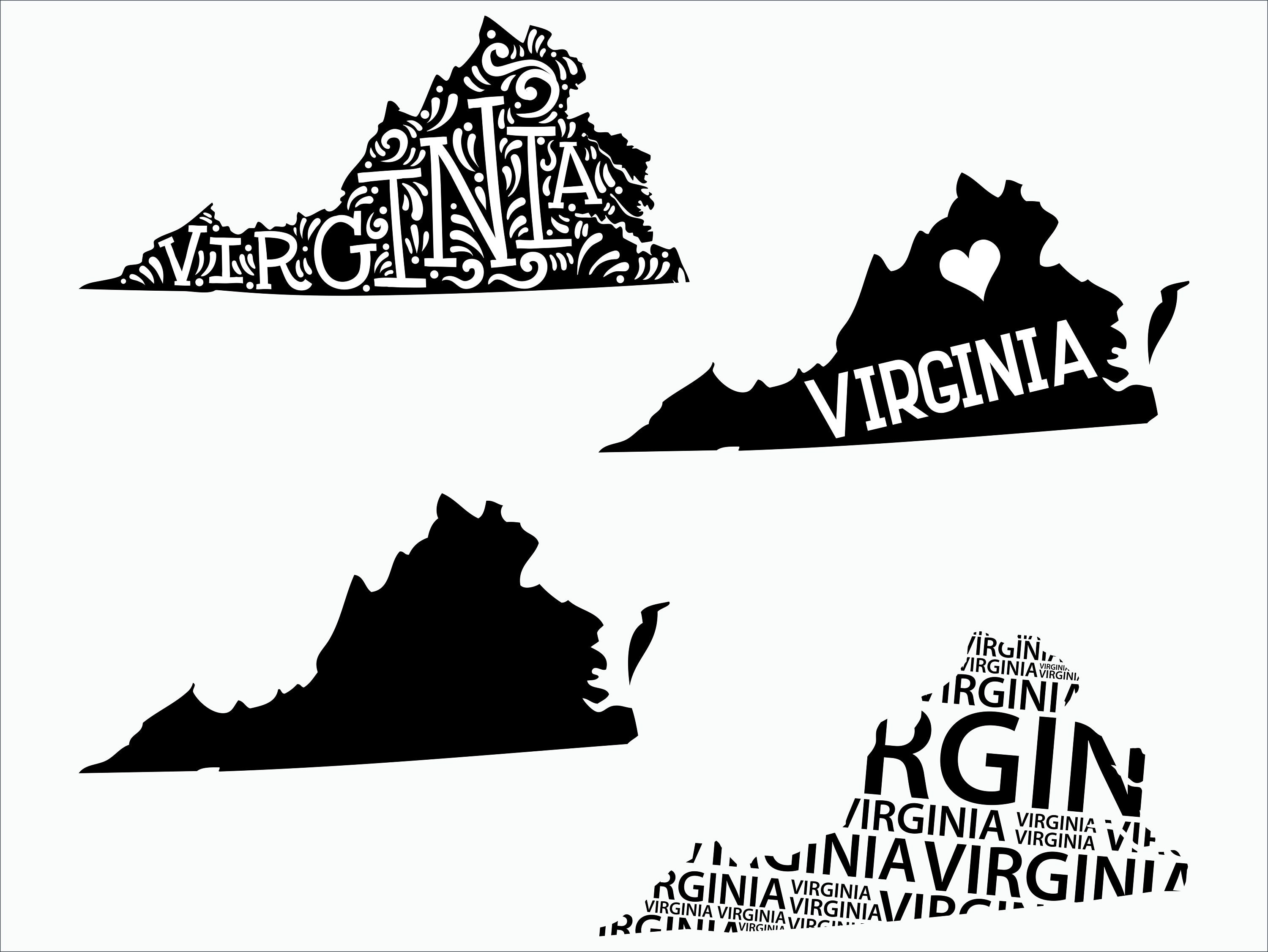 Virginia SVG/ Virginia clipart/ Virginia state svg/ Cricut / | Etsy