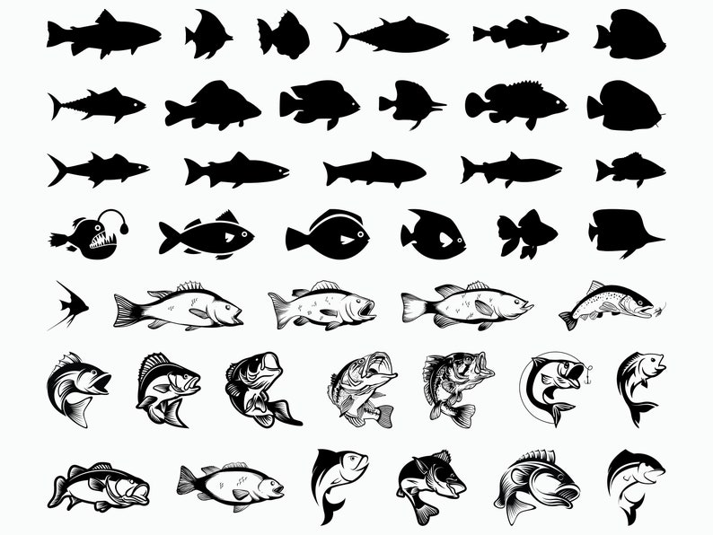 Download 41 Fish Svg Fishing Svg Cricut Clipart Silhouette Vector Fisherman Svg Vector Dxf Png Eps Clip Art Art Collectibles