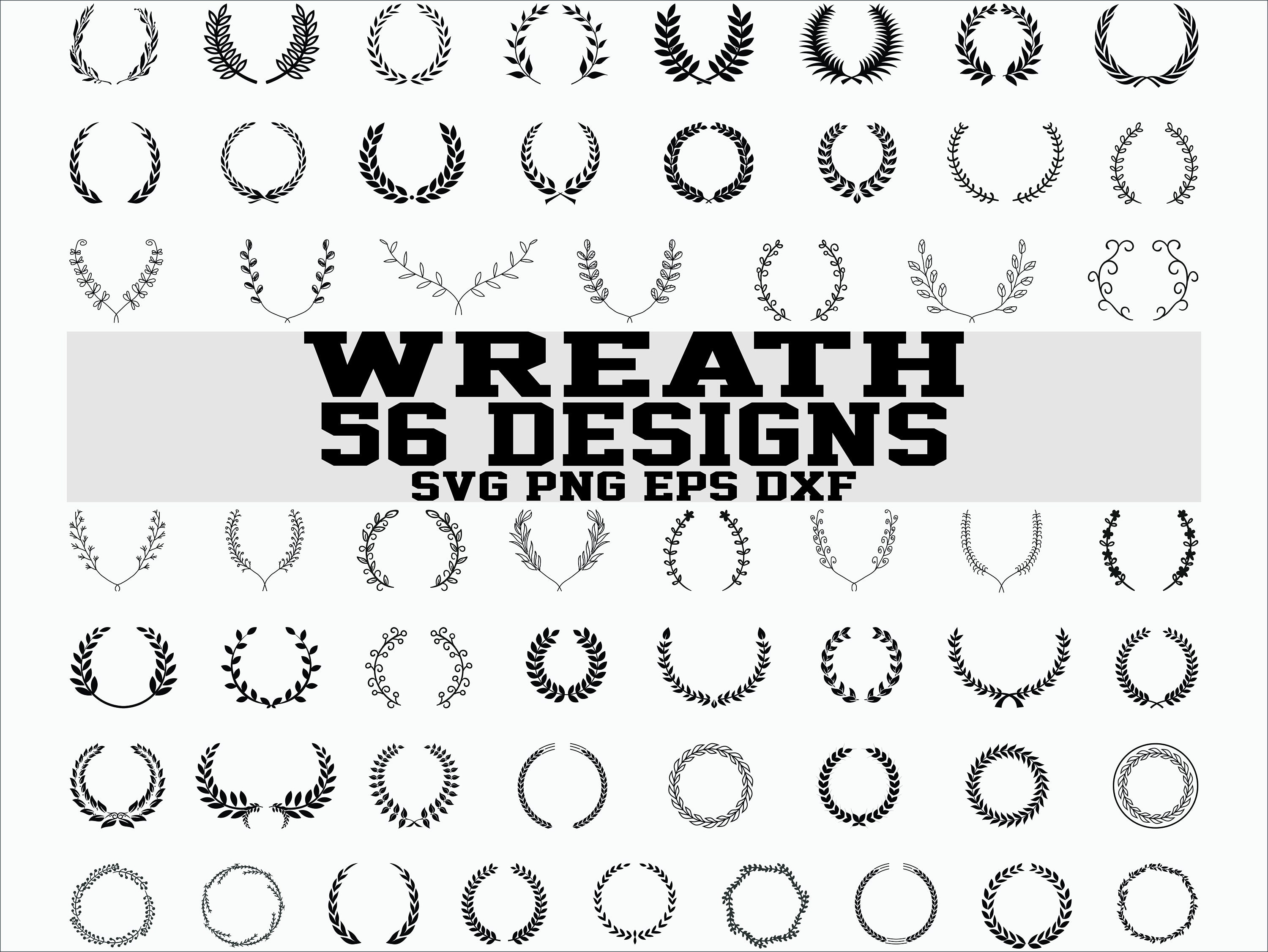 Download Wreath Svg Laurel Wreath Floral Wreath Leaves Wreath Leaf Etsy