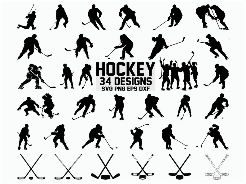 Download Hockey Svg Hockey Clipart Cut File Cricut Silhouette Vector Iron On Png Eps Dxf Clip Art Art Collectibles Delage Com Br