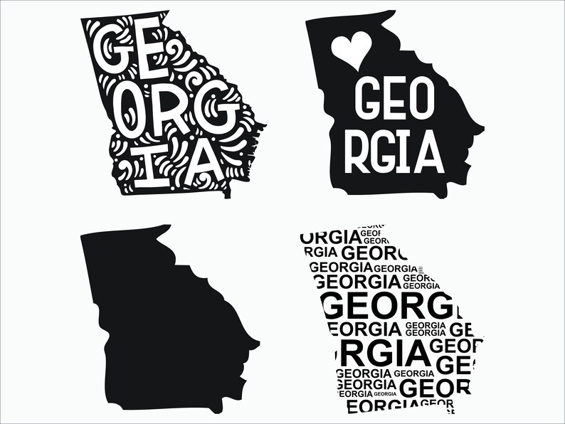 Download Georgia / 4 designs / SVG / Dxf / Png / Eps/ Cricut explore / | Etsy