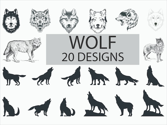 Wolf Svg Wolf Face Svg Wolves Svg Howling Wolf Svg Etsy