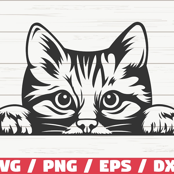 Cat SVG / Peeking Cat SVG / Cut File / Cricut / Commercial use / Silhouette / Cat Mom SVG / Cute Cat Svg