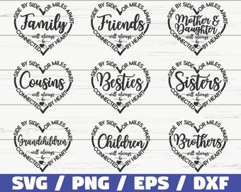 Besties SVG / Sisters SVG / Cousins SVG / Friends Sbg / Cut File / Commercial use / Family Bundle Svg