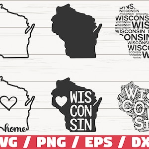 Wisconsin State SVG / Cut File / Cricut / Clip art / Commercial use / Silhouette / Wisconsin SVG / Wisconsin Outline / WI Svg
