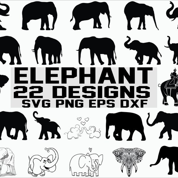 Elefant Svg / Elefanten Svg / wilde Leben Svg / Afrika Tiere Svg / cutting-Datei / für Cricut und andere Maschinen / cut Datei / Vektor