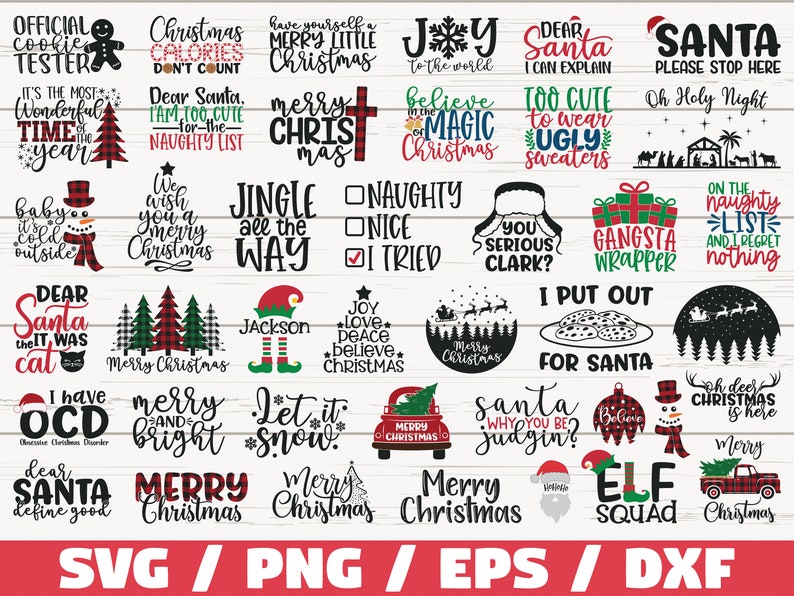 Christmas SVG Bundle / Funny Christmas SVG / Cut File / Cricut / Clip art / Commercial Use / Holiday SVG / Christmas Sayings Quotes / Winter 