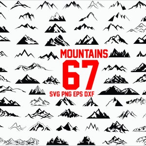 Montagne svg/ colline svg/ nature svg/ rock svg/ clipart/ sticker/ pochoir/ vinyle / fichier coupé/ clipart/ fichier à découper/ fer à repasser/ silhouette