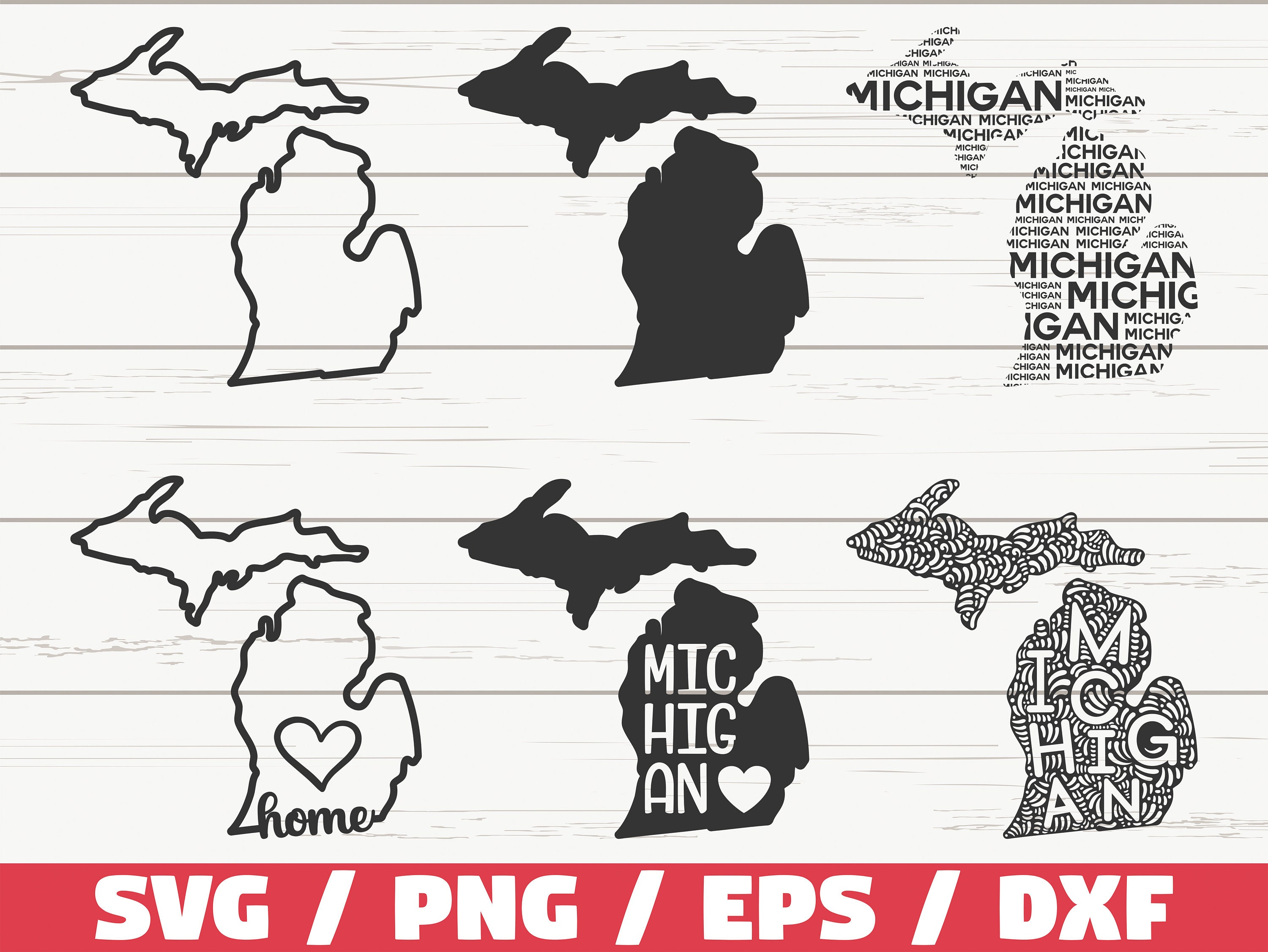 Michigan State SVG / Cut File / Cricut / Clip Art / Commercial | Etsy ...