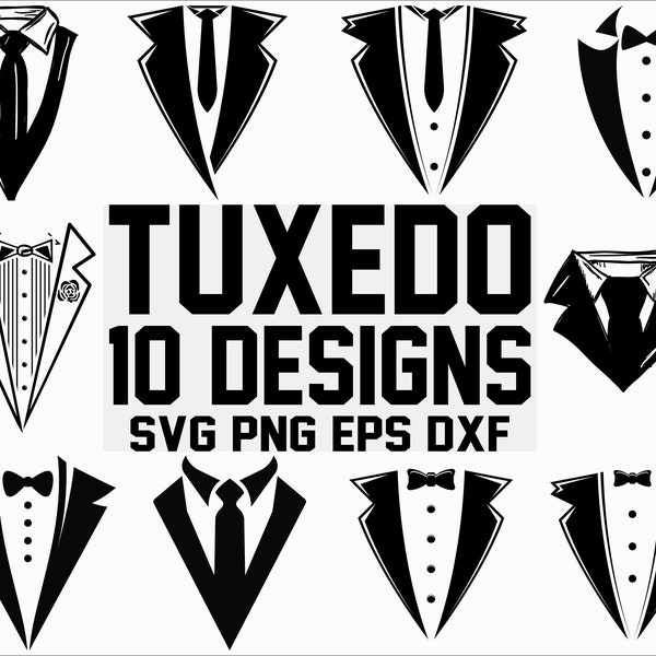 Tuxedo SVG/ Tuxedo Clipart/ Suit svg/ Gentleman svg/ Cut Files/ Silhouette/ Cricut/ Vector