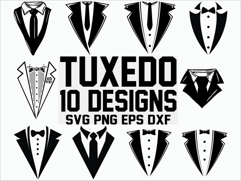 Tuxedo SVG/ Tuxedo Clipart/ Suit Svg/ Gentleman Svg/ Cut - Etsy