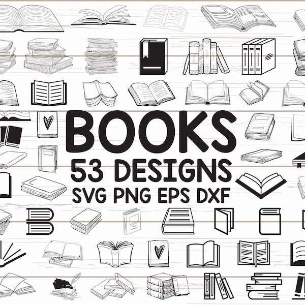 Boek SVG/open boek SVG/bibliotheek SVG/school SVG/monogram/clipart/sticker/stencil/gesneden bestand