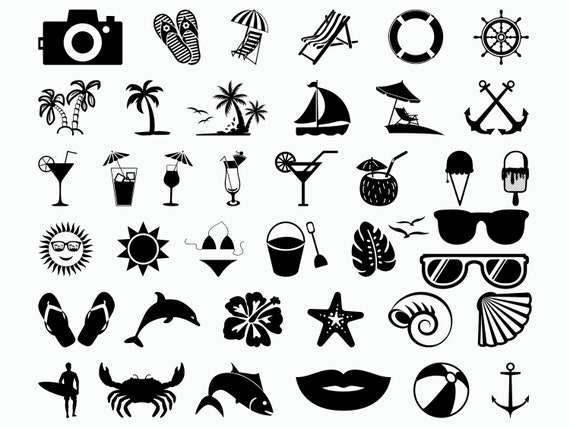 Download Beach Svg Bundle Summer Svg Bundle Clipart Cut Files Etsy