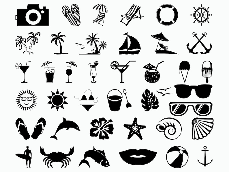 Download Beach SVG Bundle / Summer SVG Bundle / Clipart/ Cut Files ...