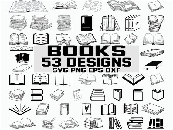 Download Book Svg Open Book Svg Library Svg School Svg Monogram Etsy