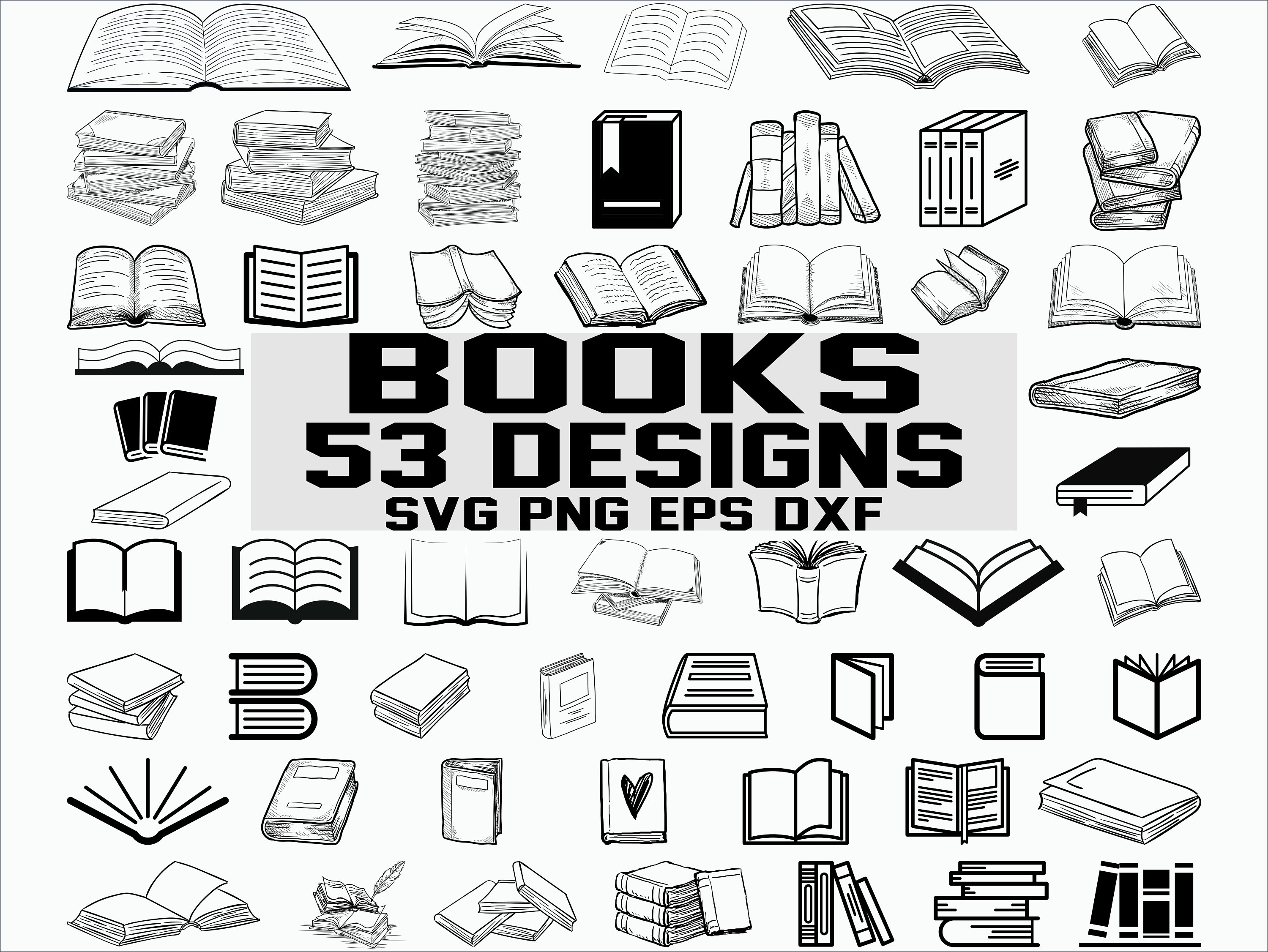 Download Book Svg Open Book Svg Library Svg School Svg Monogram Etsy