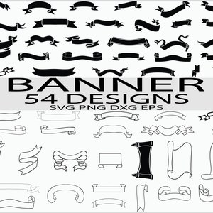 Banner svg/ Ribbon banner svg/ Label svg/ Scroll svg/ flag svg/ text box svg/ clipart/ stencil/ decal/ cut file/ iron on/ scrapbooking