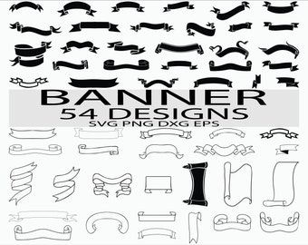 Banner svg/ Ribbon banner svg/ Label svg/ Scroll svg/ flag svg/ text box svg/ clipart/ stencil/ decal/ cut file/ iron on/ scrapbooking