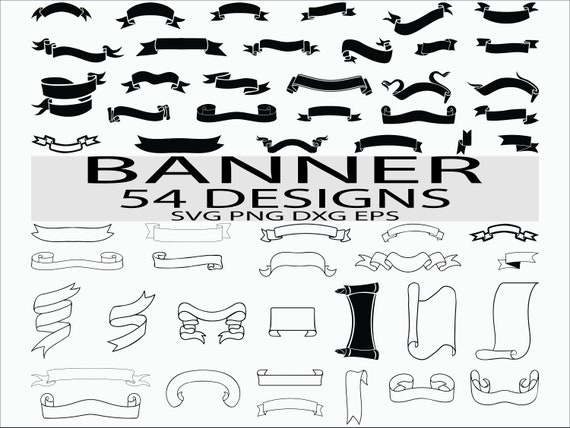 Banner Svg Ribbon Banner Svg Label Svg Scroll Svg Flag Etsy