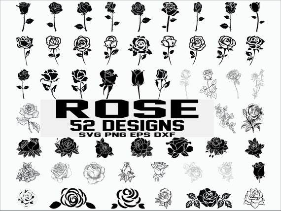 Silhouette Rose SVG Designs