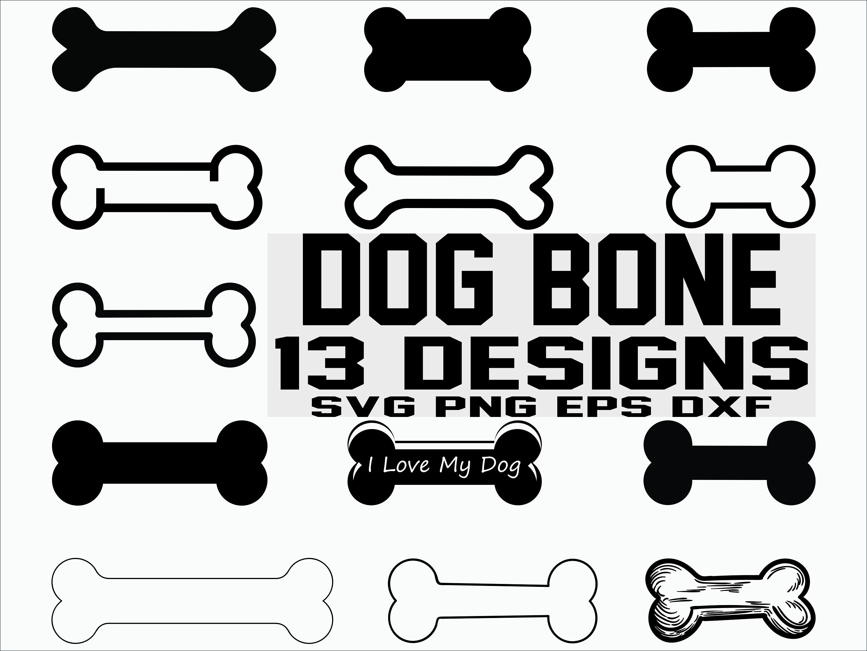 Dog Bone SVG/ Dog Bone Clipart/ Cut Files/ Silhouette/ Files - Etsy
