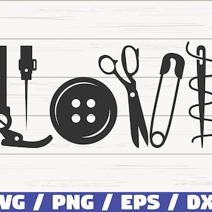 Liebe Nähen SVG / Nähen SVG / Schnittdatei / Cricut / Lustiges Nähen SVG / Sofortiger Download