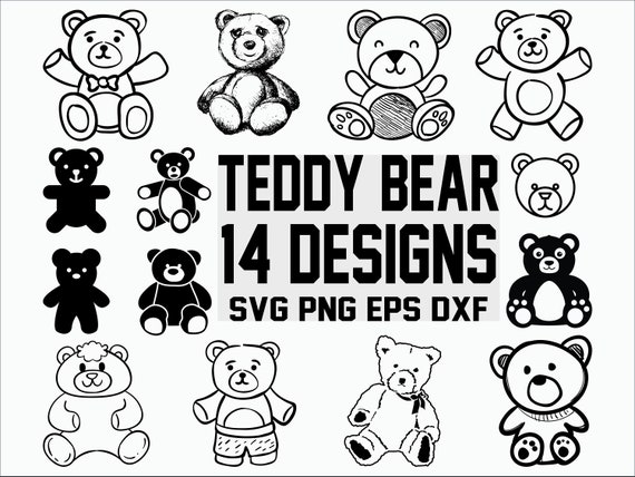 Teddy Bear SVG/ Bear SVG/ Cute Bears SVG/ Clipart/ Cut Files/ | Etsy