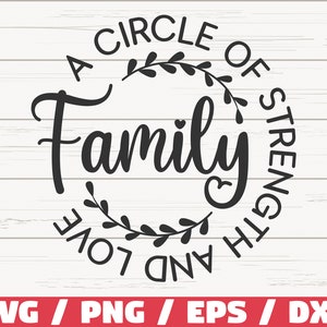Famille Un cercle de force et d'amour / SVG de famille / SVG de ferme / décoration de maison