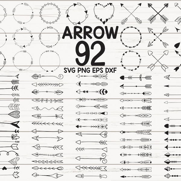 Arrows svg file/ Arrow circle svg/ Arrow frame svg/ Arrow monogram svg/ Tribal arrows svg/ Boho arrow clipart/ Arrows cut file/ Arrow cricut