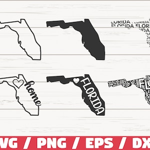 Florida State SVG / Cut File / Cricut / Clip Art / Kommerzielle Nutzung / Silhouette / Florida SVG / Florida Home SVG / Florida Umriss / FL svg