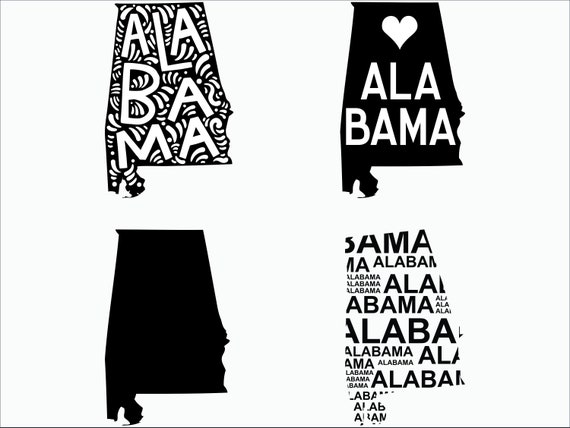 Download Al Svg Alabama Svg Files For Cricut Cricut Downloads Alabama State Svg File Alabama Outline Al State Svg Silhouette Designs Kits Kids Crafts