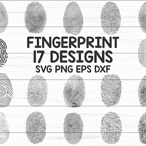 Fingerabdruck SVG/Fingerabdruck SVG/Daumenabdruck/Biometrie SVG/Clipart/Silhouette/Schnittdatei/Cricut-Datei/Vektor